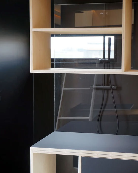 douche et meuble sur mesure