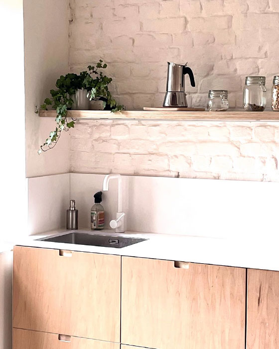 rénovation de cuisine en bois dans une maison à Liège